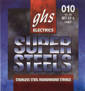 Струны Струны для электрогитары ST-L, нержав. сталь, круглая обмотка; Super Steels, 24696 