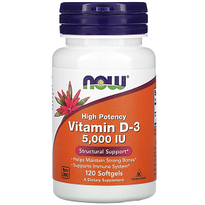 Витаминно-минеральные комплексы Vitamin D3 5.000 IU 120softgels 