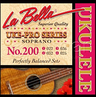 Комплект струн для укулеле сопрано, La Bella 200 Uke-Pro
