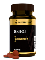 КОМПЛЕКС ЖЕЛЕЗО С ВИТАМИНАМИ В6, В9, ВИТАМИН С (IRON+B6+B9+C COMPLEX), 400МГ, 60табл