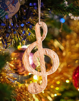 Сувенир Скрипичный ключ, LN-SUV-K, новогодняя елочная игрушка 