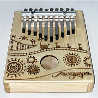 Калимба KMKr-2-NAT-NEW Escudo, резонаторная, 10 язычков, трапеция