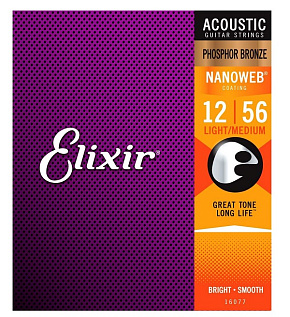 Комплект струн для акустической гитары 16077 NANOWEB Light-Medium.12-56 купить в Шахтах, выгодная цена на комплект струн для акустической гитары 16077 nanoweb light-medium.12-56 в интернет-магазине "Медведь"