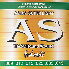 Комплект струн AS109 Brass Round Wound для акустической гитары, латунь, 09-45 купить в Шахтах, выгодная цена на комплект струн as109 brass round wound для акустической гитары, латунь, 09-45 в интернет-магазине "Медведь"