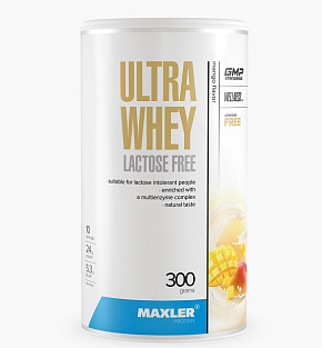 Сывороточные протеины Ultra Whey Lactose Free 300г банка 