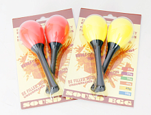 Маракасы на коротких пластиковых ручках SE4, разного цвета и массы 