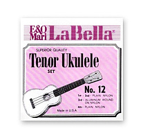 Комплект струн д/укулеле тенор, 12-TENOR. 023-A1 .032-E2 .036W -C3 .028- G4 La Bella