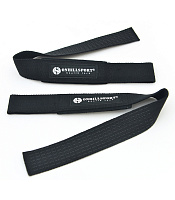 Лямки штангиста антискользящая стропа с подкладкой LP-01 чёрные