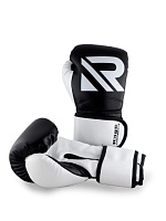 Перчатки боксёрские Rage fight gear кож/зам (8oz, красно-белый)