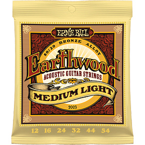 Струны для акуст.гитары 2003 Earthwood 80/20 Bronze Medium Light (12-16-24w-32-44-54) DNT-64247 