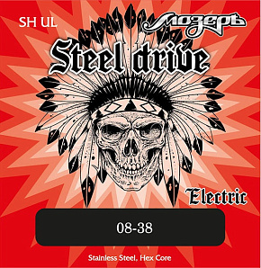 Комплект струн для электрогитары SH-UL Steel Drive, сталь 8-38 