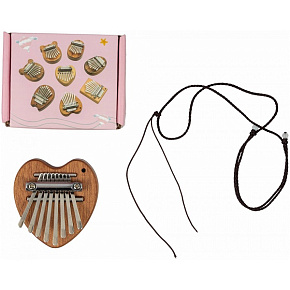 Калимба BEE EK10 из сапеле  8 язычков, форма-сердце DNT-74587 