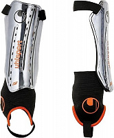 Щитки на голень Tri-Plat Chrome 10067302 (0,16кг, 5*19*35, XS, серебристо-красно-чёрный)