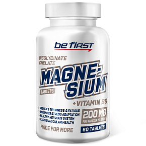 Magnesium bisglycinate chelate +B6 60табл. купить в Шахтах - цены в интернет-магазине спортивного питания "Медведь"