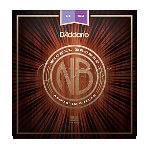 Комплект струн для акустической гитары NB1152 NICKEL Bronze Costom Light Plus, 11-52 